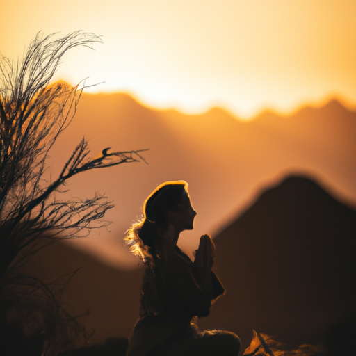 Image of a person meditating in a peaceful setting